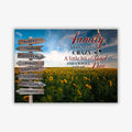 Personalized Wall Art For Mom Dad Kids From Son Daughter Family A Little Bit Of Crazy Sunflowers Farm And Multi Sign Names Custom Multi Name Poster Prints Home Decor Family Gifts