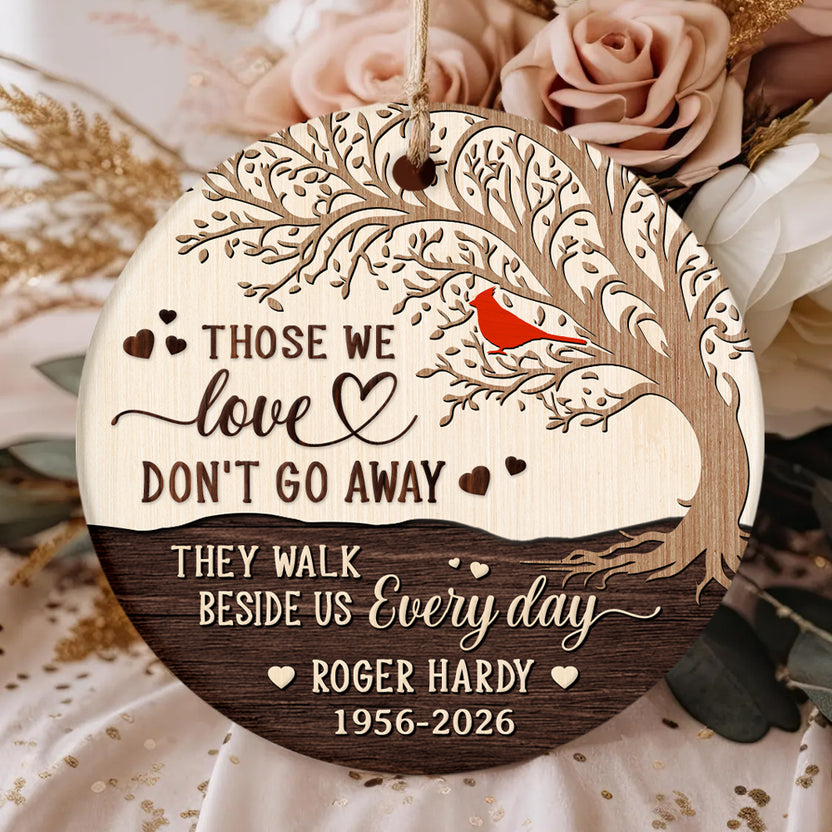 Sympathy Gifts, Vintage Tree They Walk Beside Us Every Day, Remembrance Ornament, Memorial Tree Keepsake, Sympathy Holiday Decoration, Loss Of Loved One Item, Gifts For Loss Of Mom Dad