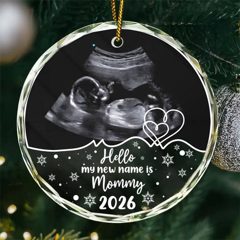 Mom To Be Gifts, Ultrasound Photo Keepsake, Sonogram Keepsake, Expecting Mom Holiday Decor, Personalized Baby Glass Ornament, Pregnancy Reveal Item, Tree Decoration, Gifts For Mommy