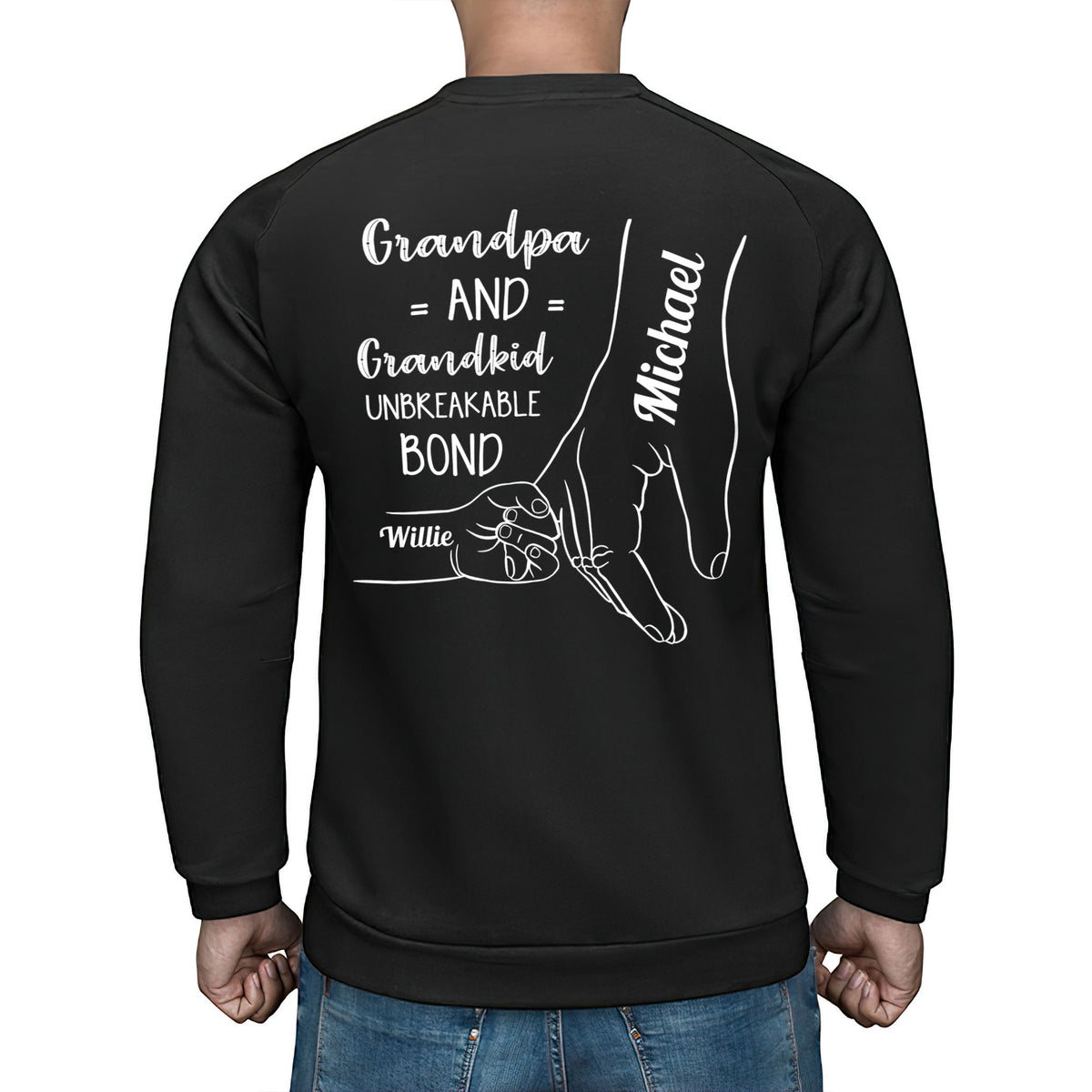 Personalized T-Shirt For Poppy From Grandchild Unbreakable Bond Between Grandma And Grandkids Custom Name Gifts For Grandparents Short Tee Shirt For Men Family On Birthday Fathers Day