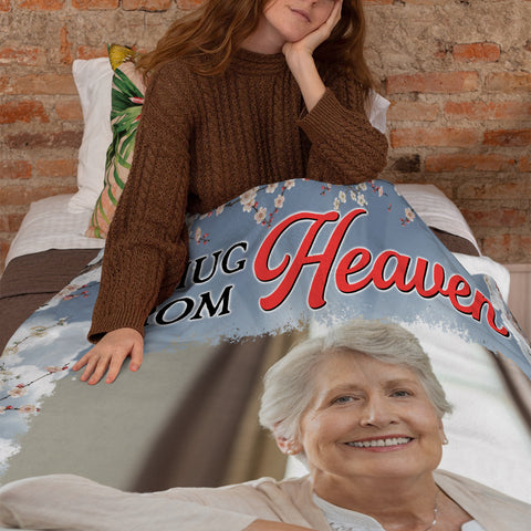 Sympathy Gifts, Personalized Memorial Blanket With Photo, Even When I'm Not Close By I Want You Know Love You, Loss Of Dad Grandpa Blanket, Fleece Sherpa, Funeral Gifts For Anniversary