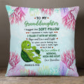 Personalized Square Pillow For Granddaughter From Grandma Gifts For Granddaughter I Hugged This Soft Pillow Sea Turtle Grandma Turtle Custom Name Double Sided Sofa Couch Cushion On Birthday