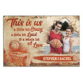 Athletic Couple Canvas Print, A Whole Lot Of Love Wording, Personalized Name Basketball Home Decor  Canvas Wall Art, Gifts For Him Her Poster Prints Wall Decor, Gifts For Valentines