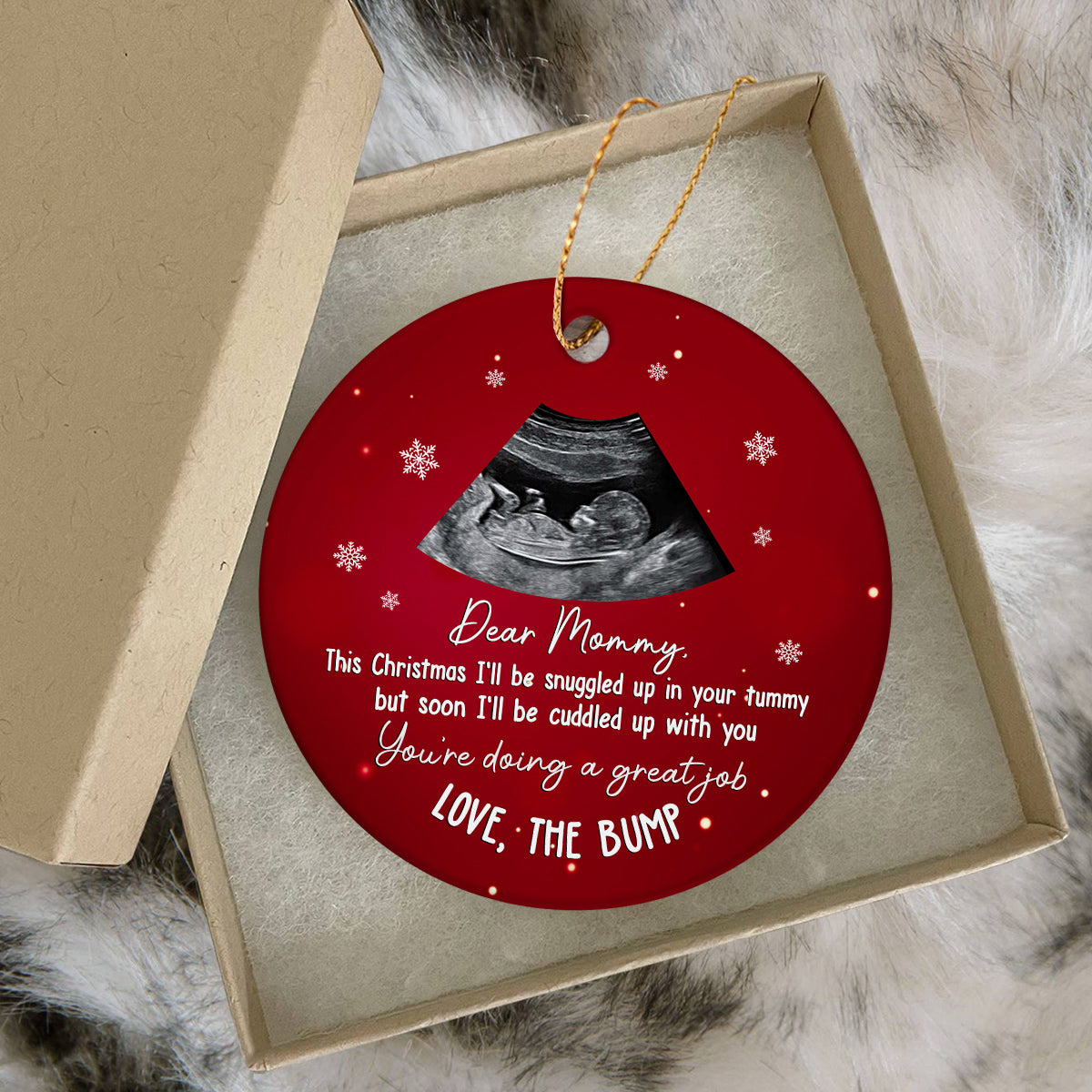 Mom To Be Gifts, This Christmas I'll Be Snuggled Upload Photo Ceramic Ornament, Personalized Photo Christmas Ornament, Gifts For Mom, Xmas Tree Decor, New Mom Keepsake, Gifts For Mother's Day