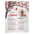 Sympathy Gifts, Memorial Blanket With Photo, Sympathy Memorial, Heaven Watching Over Family Verse, Heaven Message With Red Birds, Loss Of Mom Dad Blanket, Fleece Sherpa, Funeral Gifts