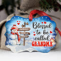Grandma Gifts, Blessed To Be Called Grandma Cute Xmas Winter Street Sign, Personalized Christmas Ornament, Gifts For Nanny From Grandkids, Xmas Tree Decor Medallion Aluminum Ornament