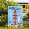 Grandma Gift, Personalized Nana's Garden Yard Flag, Butterflies Flowers Flag, Custom Grandkids Name, Nana Granny Bloom Garden Birthday Gift