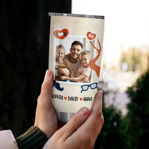 Being Our Daddy Is The Only Need Personalized Name Tumbler, Custom Kids Names Photo, Stainless Steel Coffee Travel Mug, Personalized Tumbler, Gifts For Dad Gag Gifts From Daughter Son