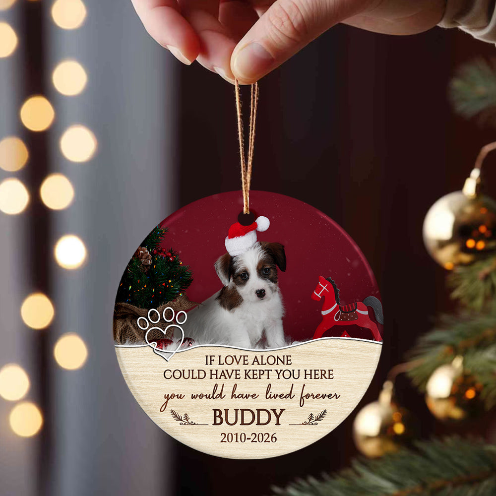 If Love Alone Could Have Kept You Here Vintage Heart With Pawprint, Dog Memorial Keepsake, Pet Loss Sympathy Decor, Remembrance Holiday Ornament, Gifts For Loss Of Dog, Tree Decor