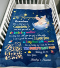 Personalized Blanket For Mom To Be From Baby Hi Mommy Grandma Told Me That Rabbit 1St Mother's Day Cute Sleeping Custom Name New Parents Gifts Fleece Sherpa Blanket For Birthday Mothers Day