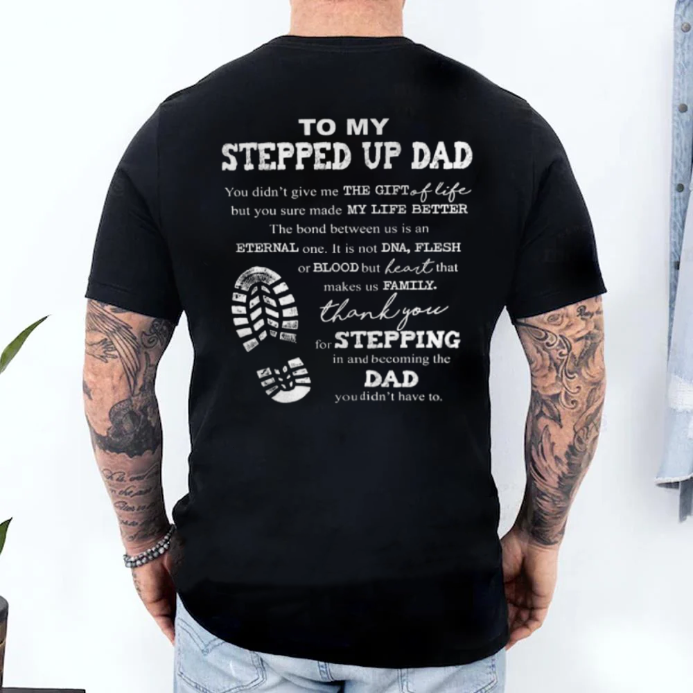Bonus Dad Father Day Shirt, Step Dad Father's Day Gift, Gift For Step Up Dad, Father's Day Gift From Wife, From Kid, Unisex Long Sleeve Crewneck Tee, Classic Streetwear