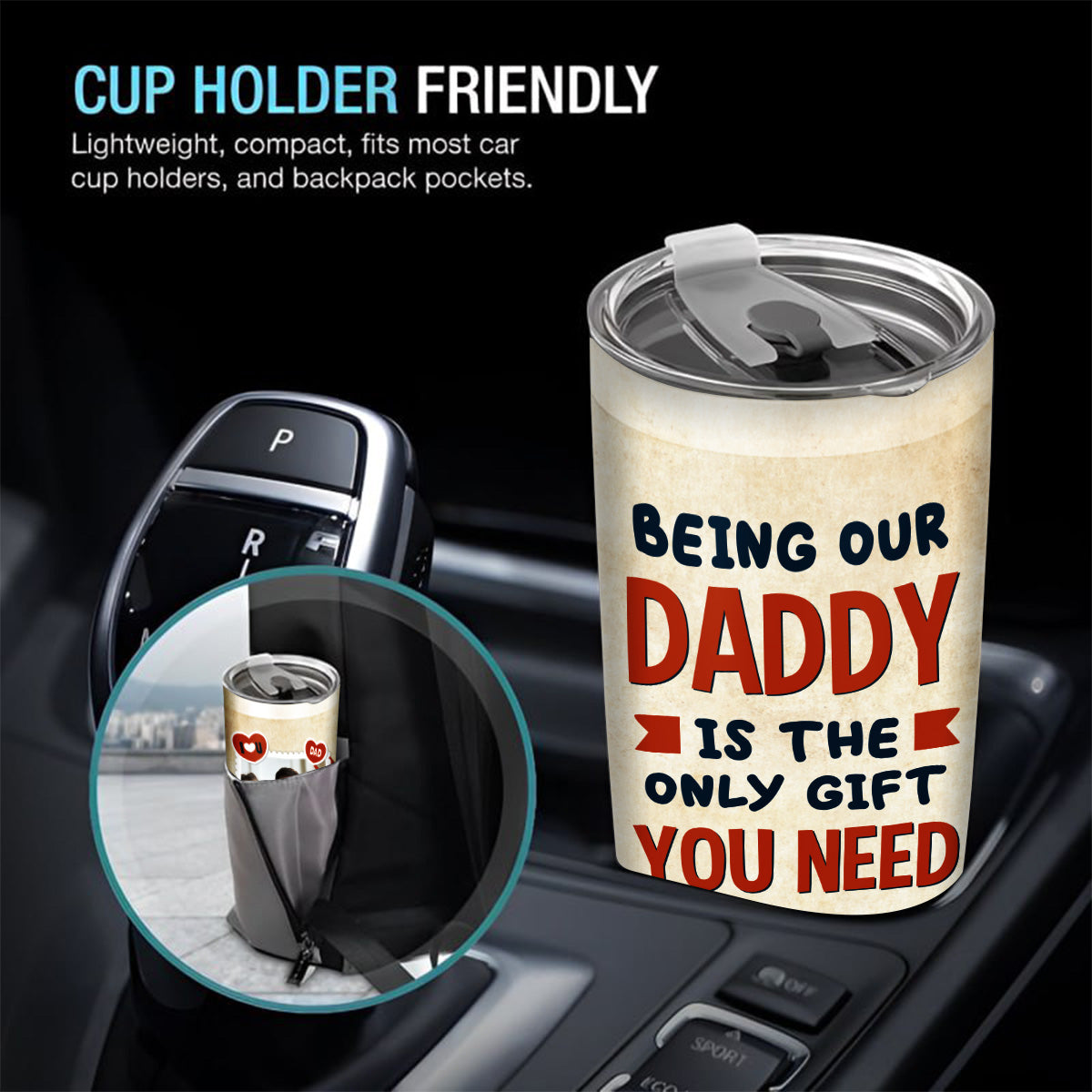 Being Our Daddy Is The Only Need Personalized Name Tumbler, Custom Kids Names Photo, Stainless Steel Coffee Travel Mug, Personalized Tumbler, Gifts For Dad Gag Gifts From Daughter Son