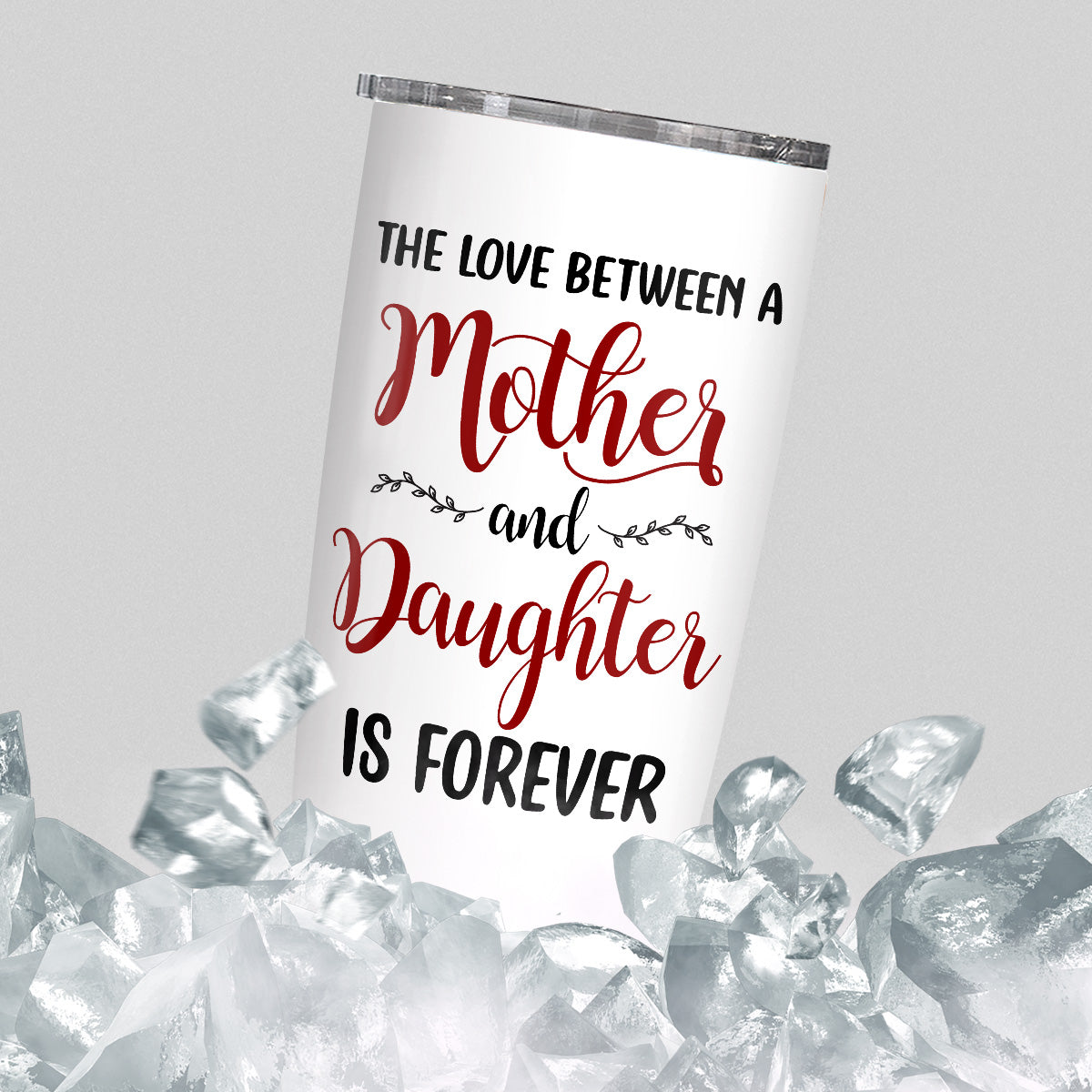 Gifts For Mom, Love Between Mother And Daughter Is Forever, Personalized Photo Tumbler, Gifts For Mother Mom From Children Kids, Stainless Steel 20 Oz Travel Cup, Gifts For Birthday