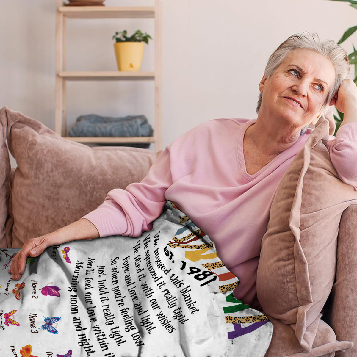 Grandmother Blanket, Established Year Title, Inspirational Poem Style, Personalized Names Display, Personalized Blanket, Gifts For Nana From Grandkids, Custom Fleece Sherpa Blankets