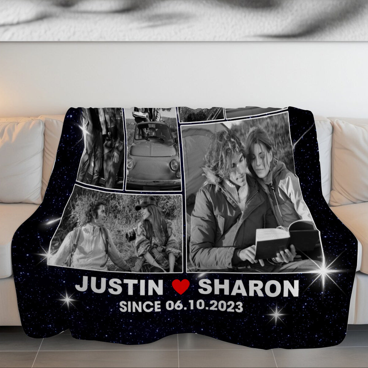 We Are One Personalized Photo Custom Names And Since Date, Soft Blanket With Picture, Relationship Memory Gifts For Him Her, Custom Fleece Sherpa Blanket, Gifts For Valentine