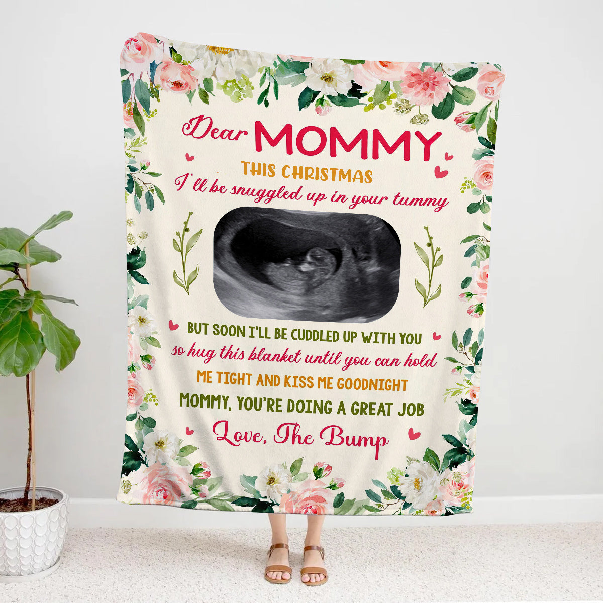 New Parents Gifts, This Christmas I Will Be Snuggled Up Pregnancy Ultrasound, Personalized Photo Blanket, Gifts For Mommy New Mom, Fleece Sherpa, New Mom Blanket, Gifts For Christmas