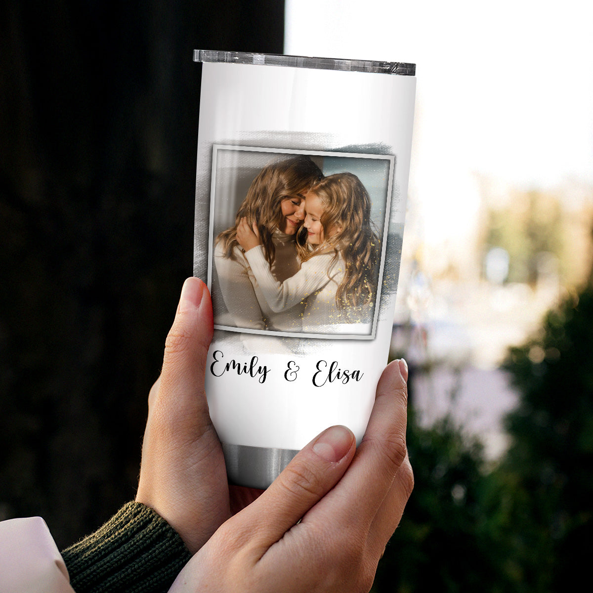 Gifts For Mom, Love Between Mother And Daughter Is Forever, Personalized Photo Tumbler, Gifts For Mother Mom From Children Kids, Stainless Steel 20 Oz Travel Cup, Gifts For Birthday