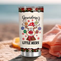 Grandmas Little Deers Custom Tumbler, Personalized Christmas Reindeer Ornament Travel Cup, Insulated Cup, Cute Festive Reindeer Name Travel Tumbler,  Gifts For Nana From Grandkids, 20oz