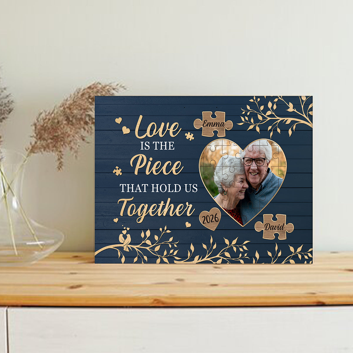 Anniversary Canvas, Couple Photo Print With Names, Heart Wall Art, Wooden Style Decor, Personalized Canvas Wall Art, Gifts For Him Her Honey, Poster Prints Decor, Gifts For Valentie