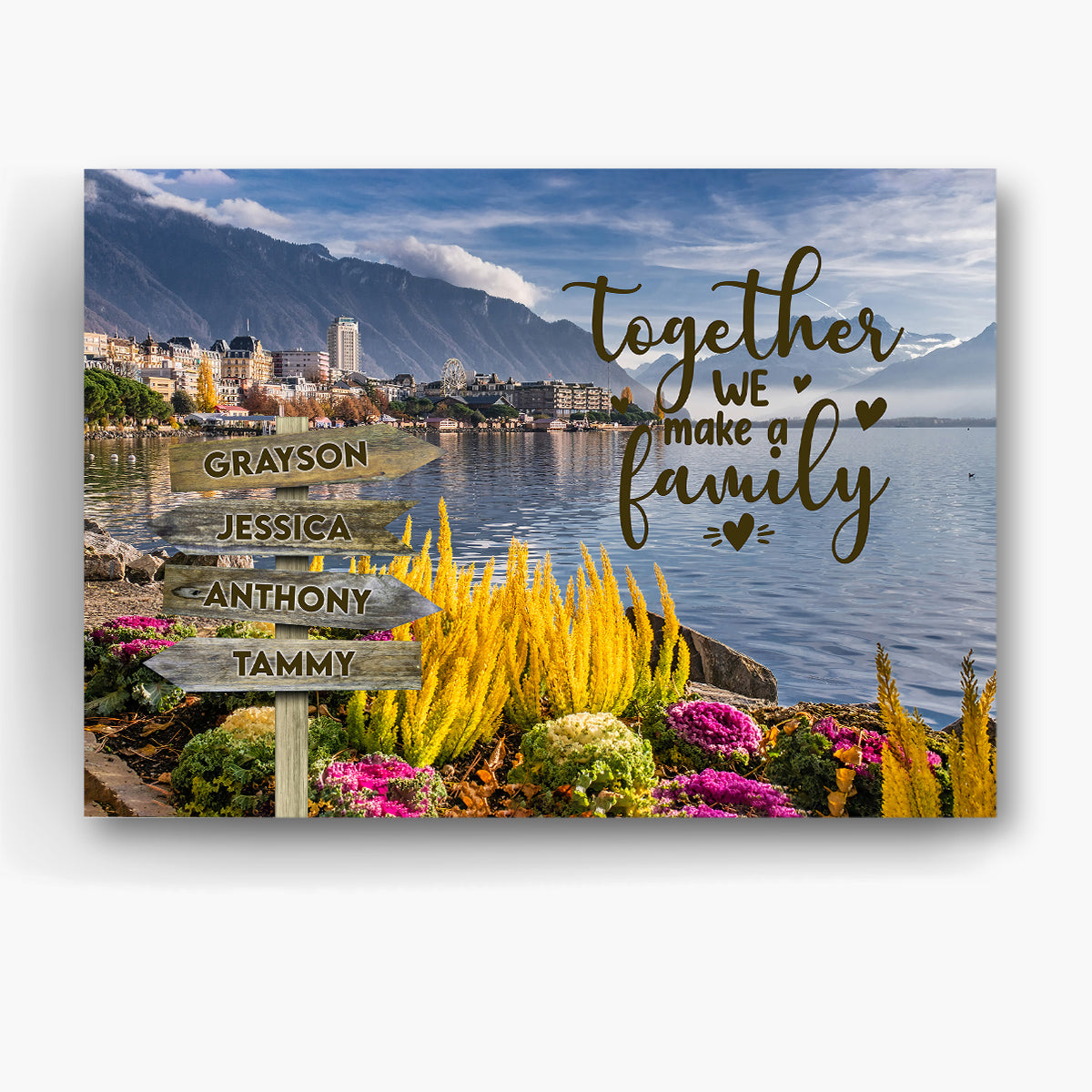 Fun Family Gifts, Together We Make A Family, Personalized Canvas Wall Art, Gifts For Mom Dad, Poster Prints Home Decor, Family Wall Art, Gifts For Birthday Christmas Xmas