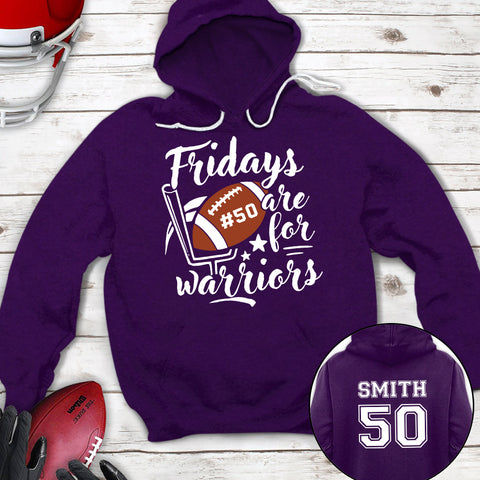 Personalized T-Shirt For Mom Dad From Son Boy Kids Football Gifts Friday Are For Football Game Fan Football Family Football Games Day Custom Title And Number Short Sleeve Tops Tee Shirt