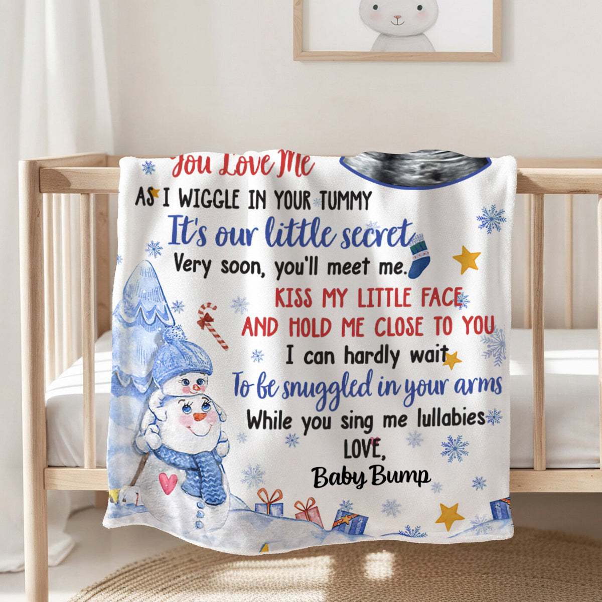 Mom To Be Gifts, Very Soon You Will Meet Me Snowmans And Baby Ultrasound, Personalized Blanket, Gifts For Mommy First Mom, Fleece Sherpa, Blanket For New Mom, Gifts For Christmas Xmas