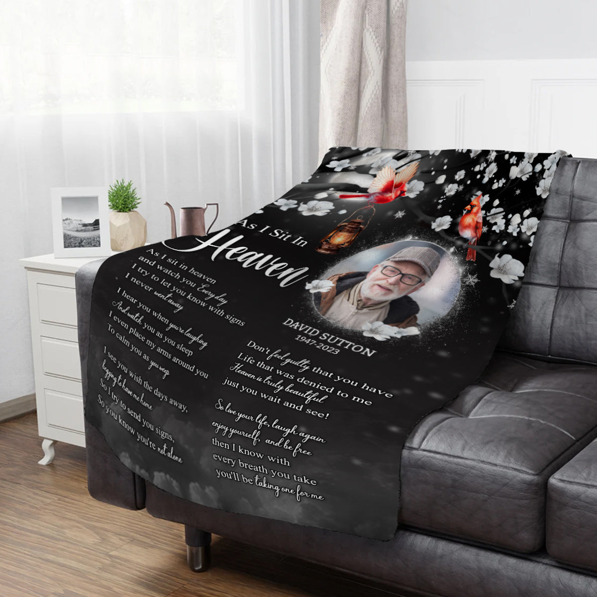 Sympathy Gifts, Memorial Blanket With Photo, Memorial Photo, Heaven Remembrance Blanket, Heaven Comfort Message, Loss Of Mom Dad, Fleece Sherpa, Funeral Gifts For Anniversary