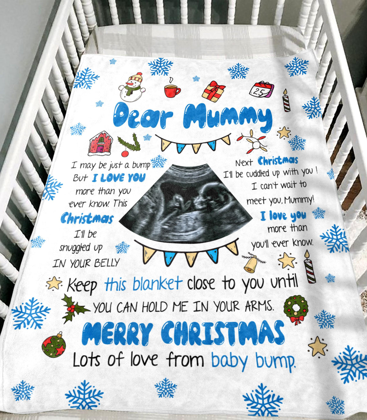 Personalized Blanket For Future Mother From Baby Bump I Can't Wait To Meet You Mummy Pregnancy Custom Name Upload Photo First Time Mom Gifts Fleece Sherpa Blanket For Christmas Xmas