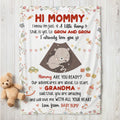 Mom To Be Gifts, I Already Love You Floral Cute Baby Bear Sleeping Ultrasound Mommy's Tummy Blanket For New Mom Mother's Day
