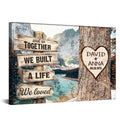 And So Together We Built A Life We Loved Rustic Wood Sign And Tree Heart Design, Personalized Canvas Wall Art, Gifts For Him Her Mr & Mrs, Poster Prints Wall Decor, Gifts For Couple