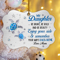Cute Blue Turtle Enjoy Your Ride Jewelry Style Printed Aluminum Ornament, Holiday Christmas Tree Decor, Mom To Daughter Keepsake, Personalized Christmas Ornament, Gifts For Daughter