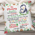 Personalized Square Pillow For New Mom From Family Gifts Penguin Hug Baby Grandma Told Me That You Are Awesome Merry Christmas Custom Name Double Sided Sofa Couch Cushion On Christmas
