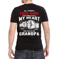 Personalized T-Shirt For Papa From Granddaughter Grandson Girl Who Kinda Stole Heart Custom Name Grandpa Gifts Ideas Short Sleeve Tops Tee Shirt For Men Family On Birthday Xmas Fathers Day