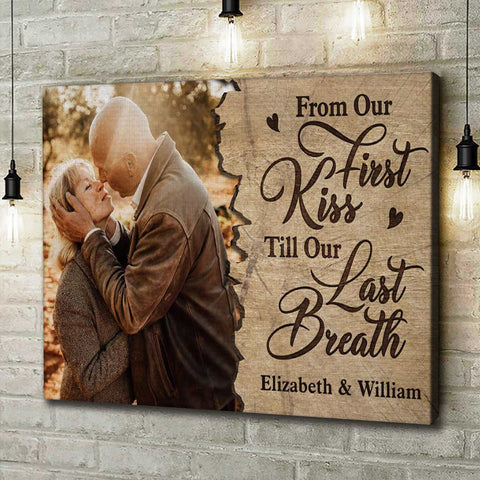 Personalized Canvas Wall Art For Wife Husband From Darling Unique Gifts For Couples Romantic Quotes Wooden Background Custom Name Poster Prints Hanging Home Decor For Valentines