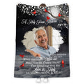 Sympathy Gifts, Personalized Memorial Blanket With Photo, A Hug From Heaven Photo Blanket, In Memory Loss Of Loved One Mom Dad Memorial Remembrance Bereavement Sympathy Grieving