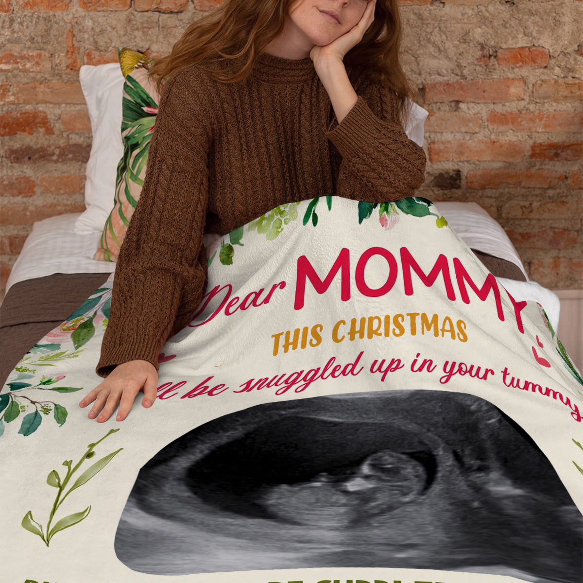 New Parents Gifts, This Christmas I Will Be Snuggled Up Pregnancy Ultrasound, Personalized Photo Blanket, Gifts For Mommy New Mom, Fleece Sherpa, New Mom Blanket, Gifts For Christmas