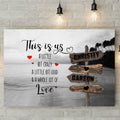 Family Gifts, Family A Little Bit Of Crazy Loud & A Whole Lot Of Love, Personalized Canvas Wall Art, Gifts For Mom Dad, Poster Prints Home Decor, Family Wall Hanging, Gifts For Birthday