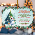 If They Whisper To You Cute Winter Theme, To My Daughter Aluminum Ornament, Mom Daughter Christmas Tree Ornament, Holiday Decoration Keepsake, Gifts For Girl From Mom Mother