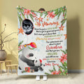 Personalized Panda Christmas Baby Blanket, Custom Photo Ultrasound Baby Bump Gifts For New Mom New Dad Wife, Christmas Fleece Sherpa Blanket Expecting Parents Gifts For Mom To Be,