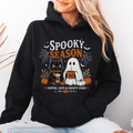 Spooky Season Coffee Cats & Creepy Vibes Shirt, Cute Black Cat Ghost Halloween Tee , Unisex Regular Fit Crewneck Tee, Casual Clothing