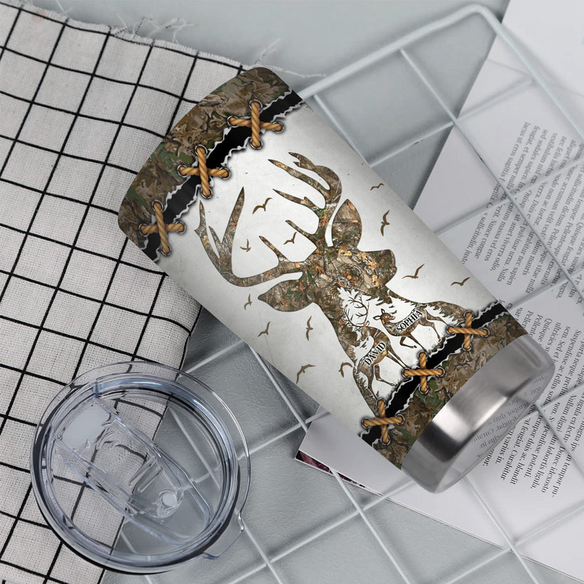 Tumbler For Him Her Little Crazy A Little Bit Loud And A Whole Lot Of Love Deer Hunting Camo With Image Hunting Gifts 20oz