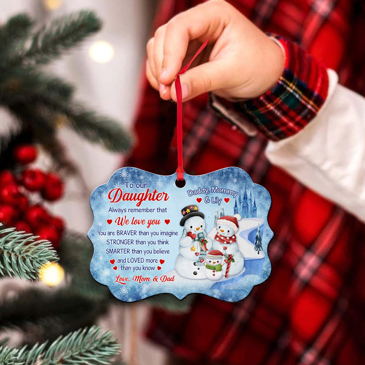 Daughter Gifts, Snowflakes You Are Smarter Than You Believe Medallion Aluminum Ornament Christmas Idea For Girls From Mom Dad