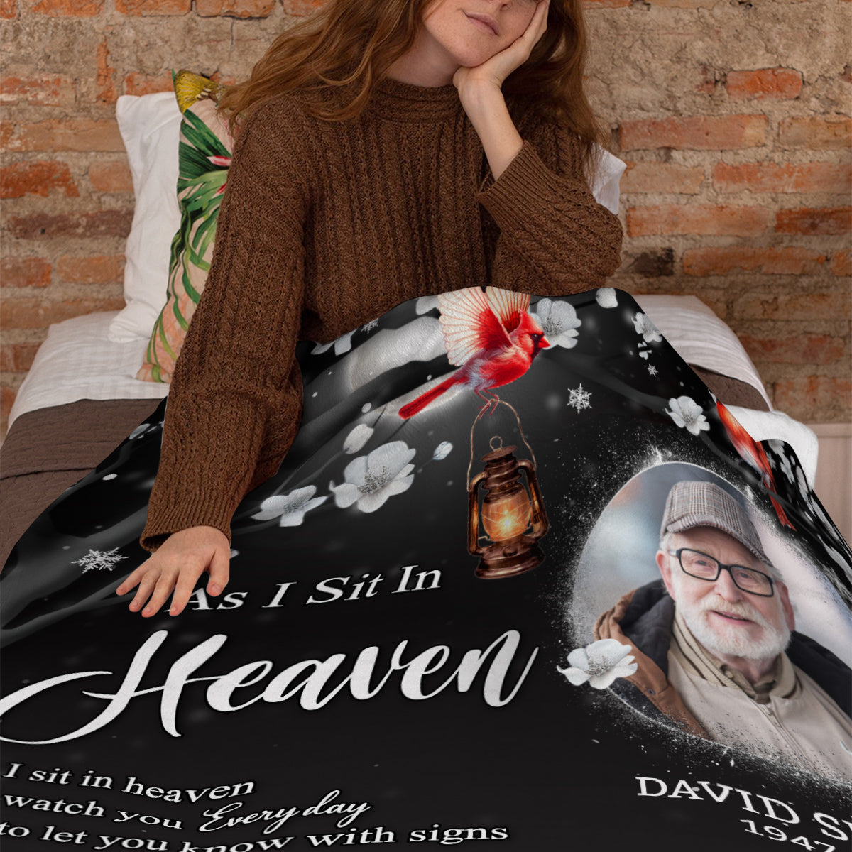 Sympathy Gifts, Memorial Blanket With Photo, Memorial Photo, Heaven Remembrance Blanket, Heaven Comfort Message, Loss Of Mom Dad, Fleece Sherpa, Funeral Gifts For Anniversary
