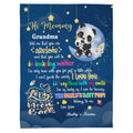 Mom To Be Gifts, Hi Mommy Grandma Told Me That Panda, 1st Mother's Day Blanket, Cute Baby Panda Blanket, Custom Newborn Swaddle, Infant Bedding Keepsake, Warm Flannel
