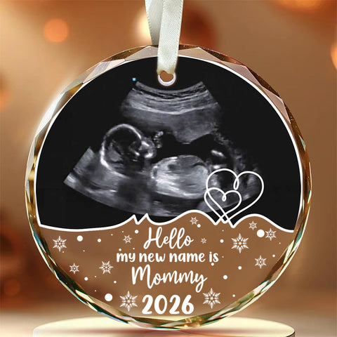 Mom To Be Gifts, Ultrasound Photo Keepsake, Sonogram Keepsake, Expecting Mom Holiday Decor, Personalized Baby Glass Ornament, Pregnancy Reveal Item, Tree Decoration, Gifts For Mommy
