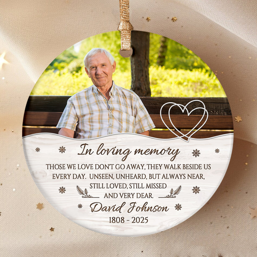 Sympathy Gifts, Memorial Ornament, Still Love, Still Missed And Very Dear Ceramic/ Plastic Circle Ornament For Loss Of Mom Dad, Xmas Tree Decoration, Funeral Gifts For Anniversary