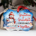 Grandma Gifts, Cute Xmas Winter Grandma & Grandson Forever Linked Together, Personalized Ornament, Gifts From Grandchildren