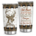 Personalized Tumbler For Him Her From Honey To My Old Buck If I Could Turn Back Clock I'd Find U Sooner Deer Hunting Camo Custom Name Hunting Gifts 20oz With Lid Travel Cup For Birthday