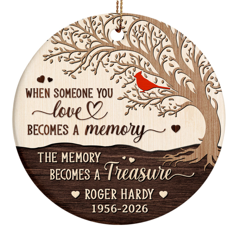 Sympathy Gifts, When Someone You Love Becomes A Memory, Custom Memorial Ornament, Remembrance Sympathy Keepsake, Loss Of Family Member Holiday Tree Decoration, Gifts For Loss Of Mom Dad