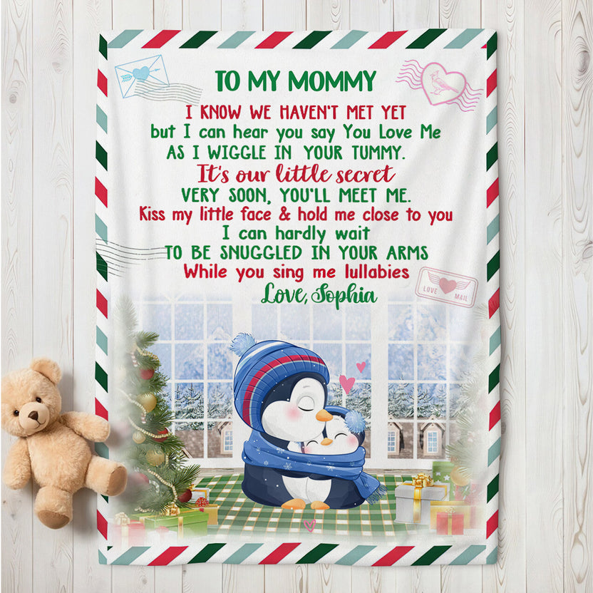 Mom To Be Gifts, Kiss My Little Face And Hold Me Close You Giraffe Mommy And Baby, Personalized Blanket, Gifts For Mommy New Mom, Fleece Sherpa, New Mom Blanket, Gifts For Christmas